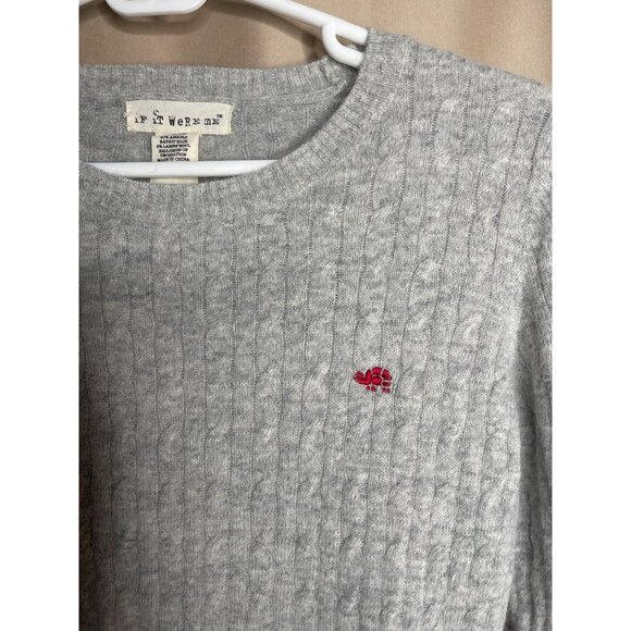 Women’s Gray  If It Were Me Sweater 54% nylon 40% angora 6% lamb’s wool Size M - Picture 2 of 7